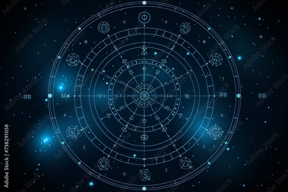 Leo zodiac sign shining in blue vector style isolated on white background, astrology theme Leo zodiac sign shining in blue vector style isolated on white background, astrology theme