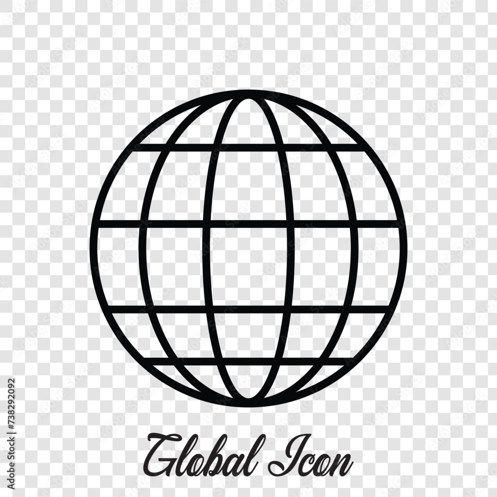 Circle globe logo icon vector. Vector illustration. Eps file 367. Circle globe logo icon vector. Vector illustration. Eps file 367.