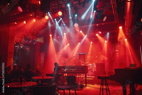 AI-controlled lighting and visual effects on a live concert