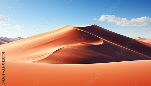 Sand dune landscape, nature extreme terrain beauty generated by AI