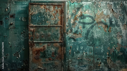Grunge Textured Metal Door