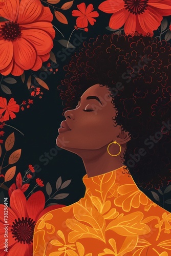 Black History Month poster template with place for text