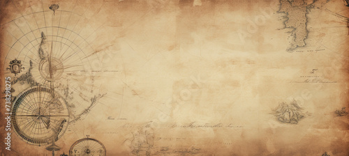 empty Background of old nautical chart