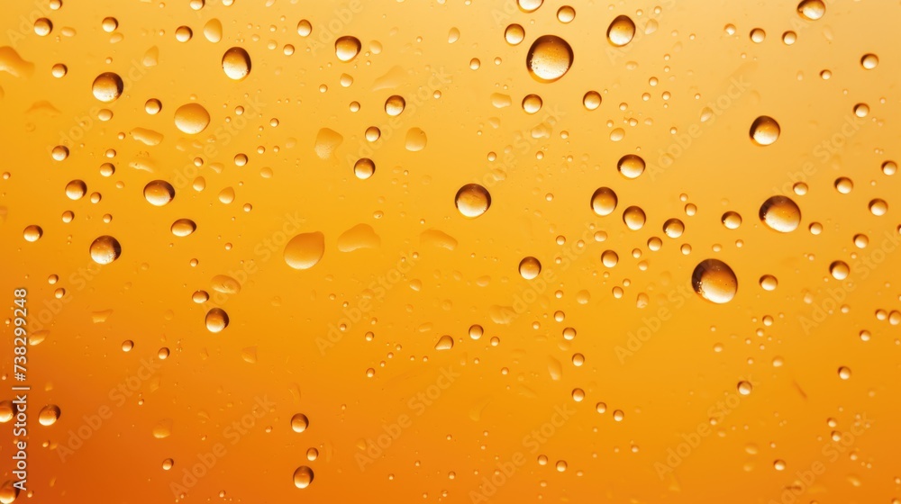 The background of raindrops is in Saffron color. The background of raindrops is in Saffron color.
