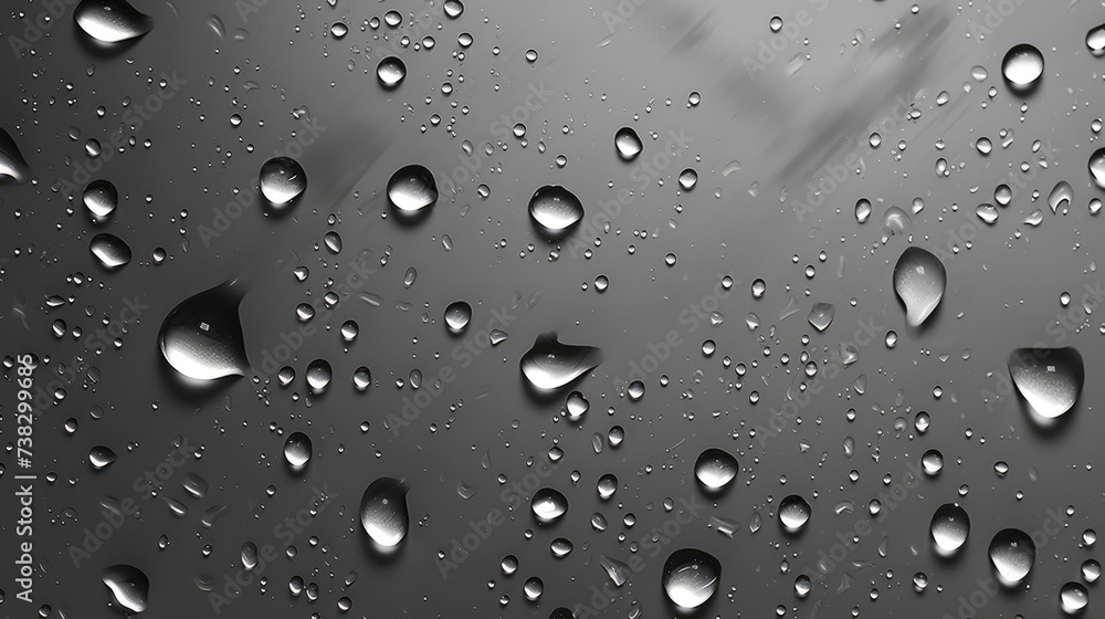 The background of raindrops is in Silver color