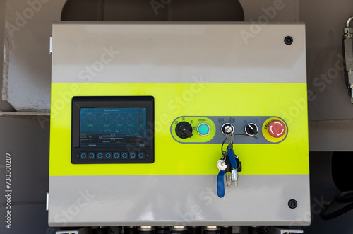 Control system monitor, concrete pump truck