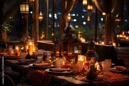 Arabian Nights Feast  Silk Draped Tables and Spic