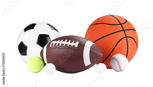 Many different sports balls isolated on white © New Africa