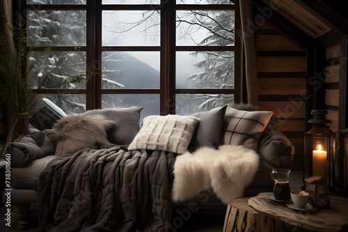 Alpine Adventure: Cozy Chalet Setting with Faux