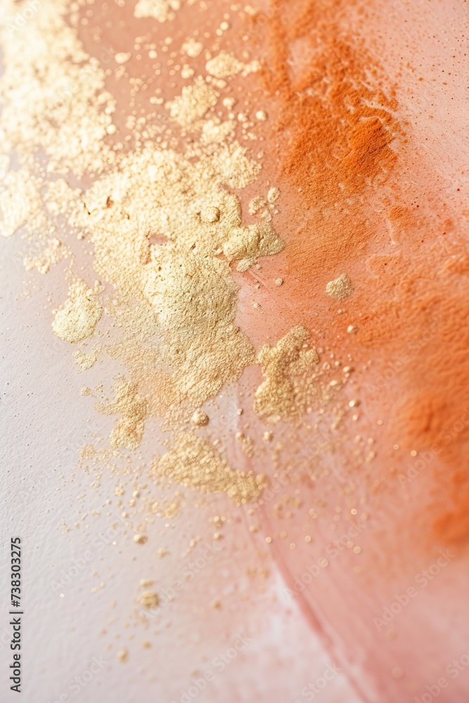 Fototapeta premium Abstract wallpaper of a pink and orange and peach fuzz pantone gradient. Mesmerizing masterpiece capturing the vibrant hues of a peach and orange sunset, evoking feelings of warmth and creativity