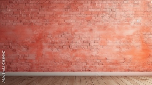 The background of the brick wall is in Coral color