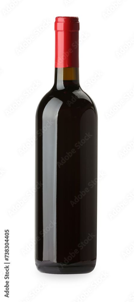 Bottle of expensive red wine isolated on white Bottle of expensive red wine isolated on white