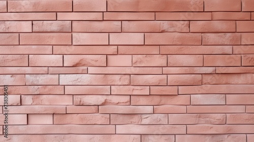 The background of the brick wall is in Peach color