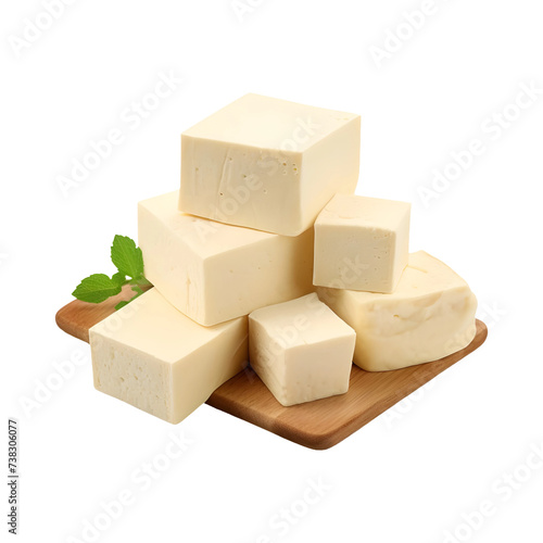 Stack_of_Tofu isolated on transparent background, PNG Cutout