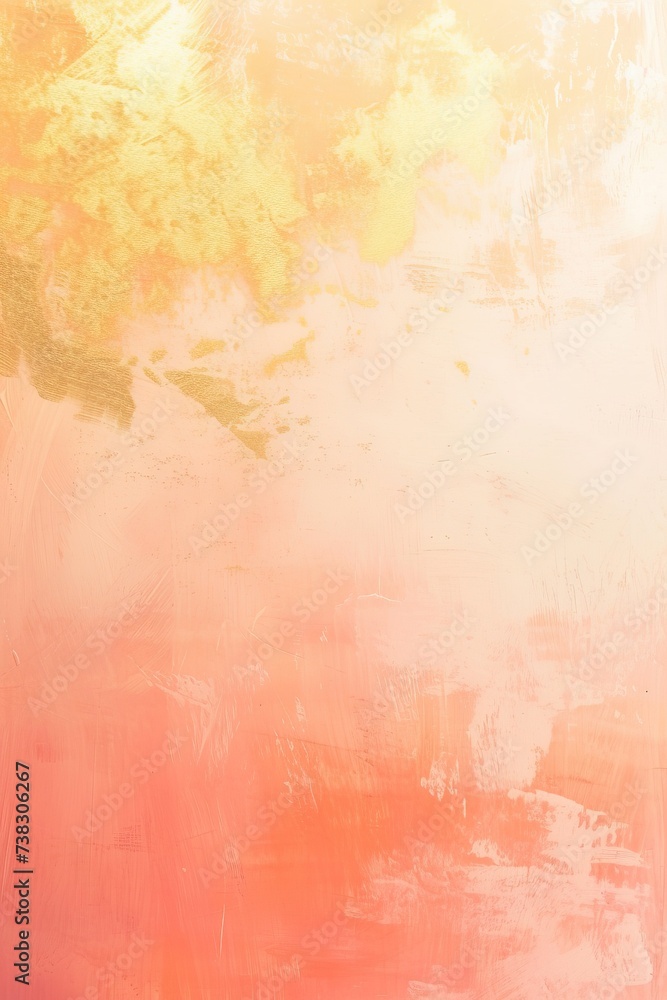 Fototapeta premium Abstract wallpaper of a pink and orange and peach fuzz pantone gradient. Mesmerizing masterpiece capturing the vibrant hues of a peach and orange sunset, evoking feelings of warmth and creativity