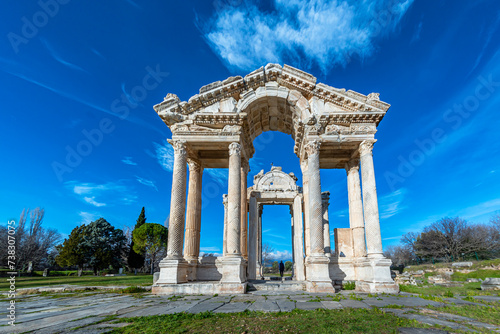 Quadro su tela The Ancient City of Aphrodisias is located in the Aydın province of Turkey and was included in the UNESCO World Heritage List in 2015
