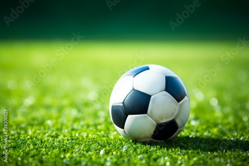 Synthetic turf soccer field with soccer goal  green grass for optimal football performance