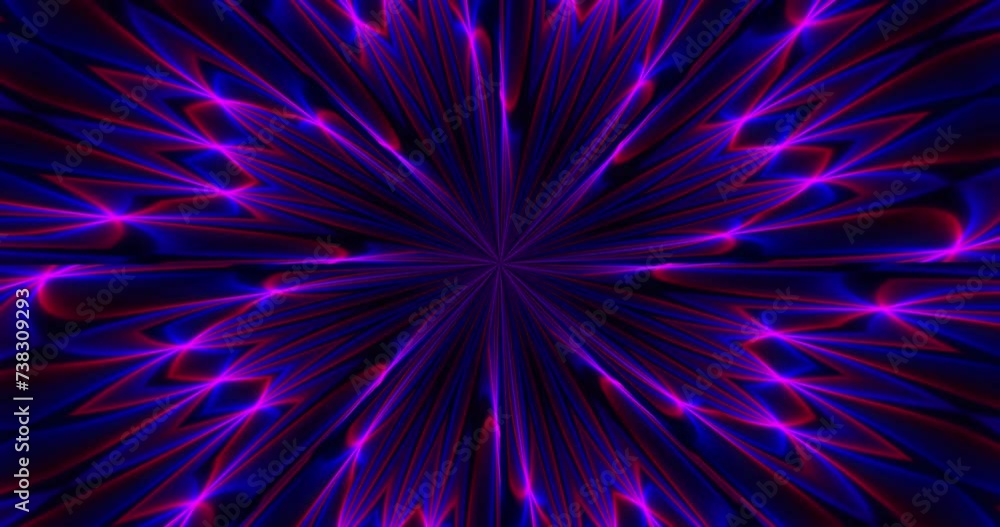 Glowing kaleidoscope of multi-colored rays of light. Animated background and club video. Meditation video. Endless cycle. A loop Glowing kaleidoscope of multi-colored rays of light. Animated background and club video. Meditation video. Endless cycle. A loop