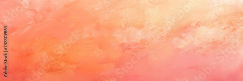 Abstract wallpaper of a pink and orange and peach fuzz pantone gradient. Mesmerizing masterpiece capturing the vibrant hues of a peach and orange sunset, evoking feelings of warmth and creativity © Merilno