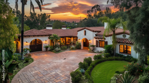 Enjoy the best of both worlds in this Spanish Colonial Ranch where traditional elements such as arched windows and terra cotta tiles meet modern comforts and luxuries.