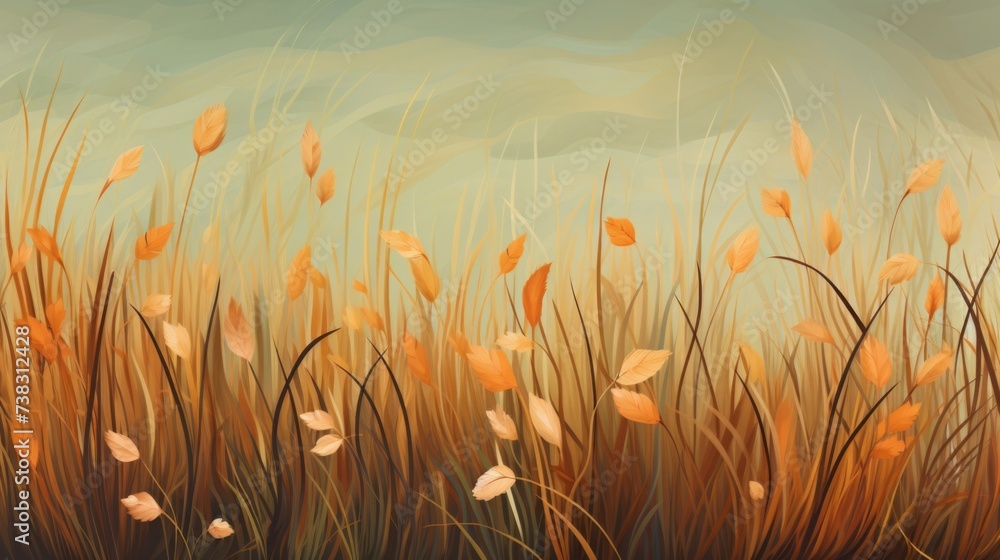 The background of the grass is in Mocha color. The background of the grass is in Mocha color.