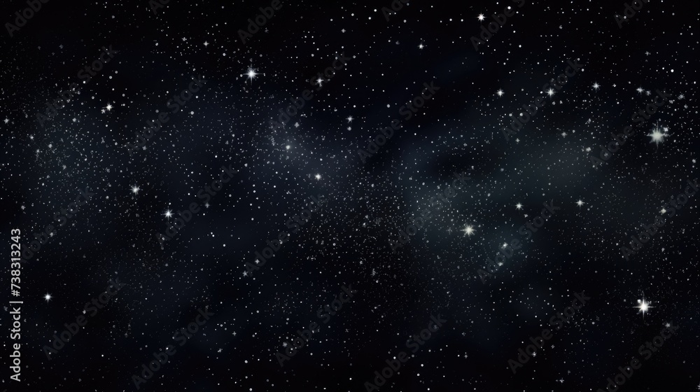 The background of the starry sky is in Black color.