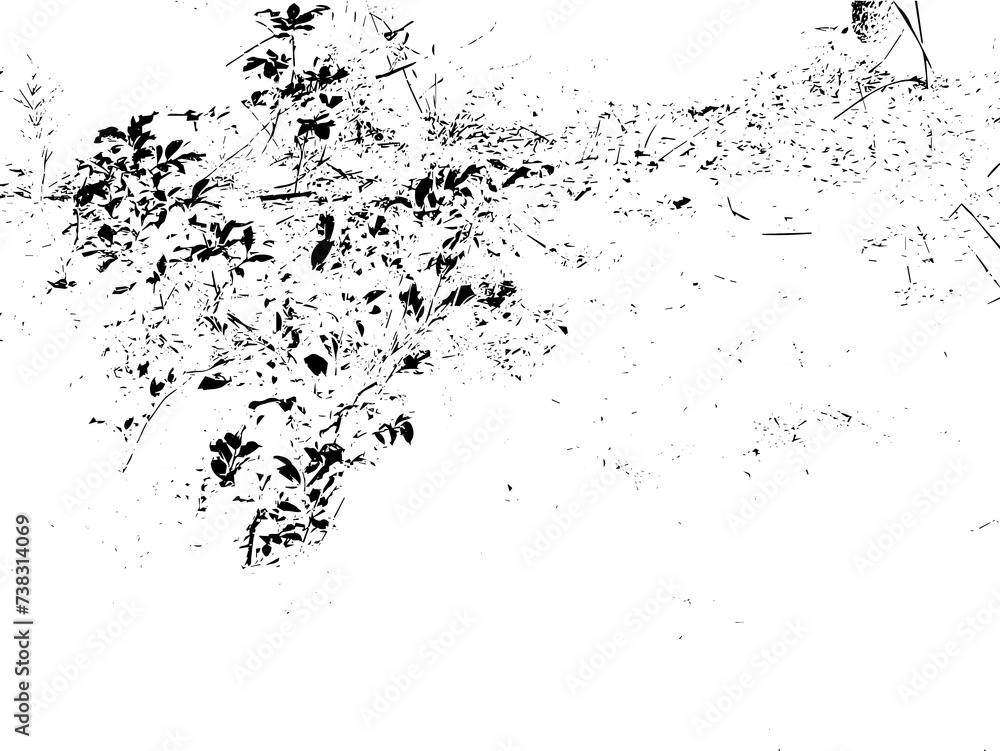 Obraz premium Rustic grunge texture with grain and stains. Abstract noise background. PNG graphic illustration with transparent background.