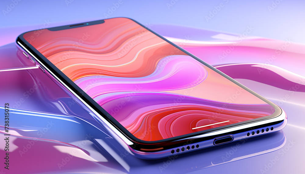 Modern technology connects us globally, creating a colorful communication wave generated by AI Modern technology connects us globally, creating a colorful communication wave generated by AI