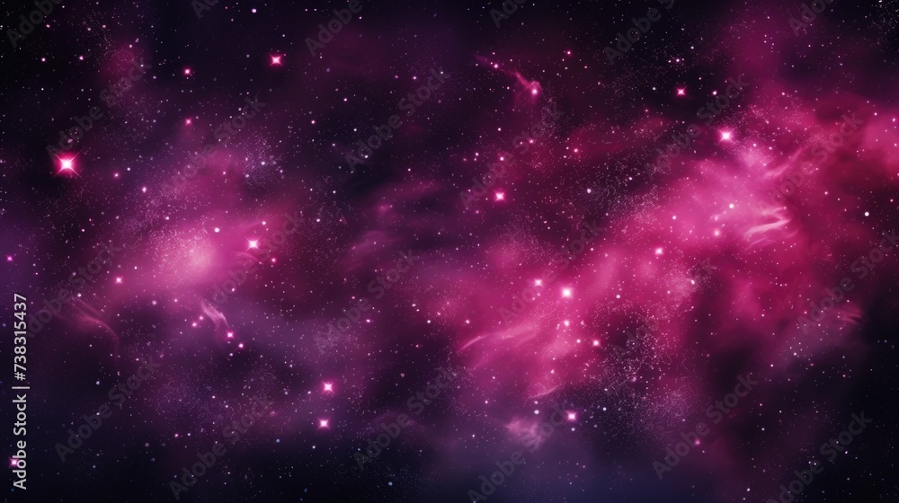 The background of the starry sky is in Fuschia color