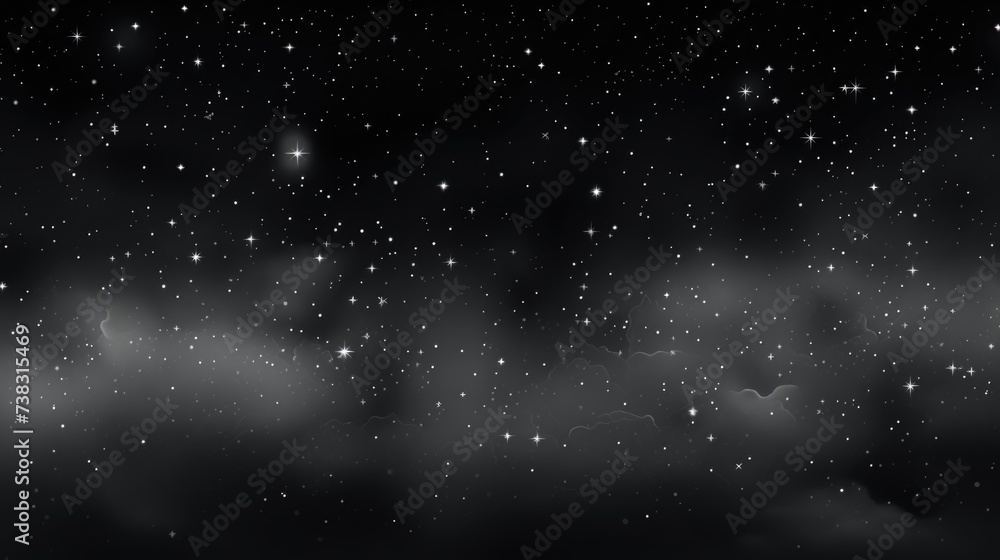 The background of the starry sky is in Gray color.