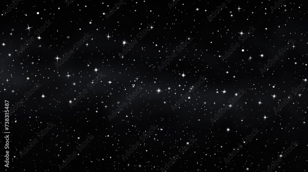 Fototapeta premium The background of the starry sky is in Jet Black color.