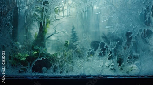  The frost background on the window is in lime green