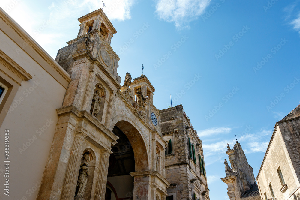 Facade of Palazzo del Sedile palace in Matera, Basilicata, Italy - Euope