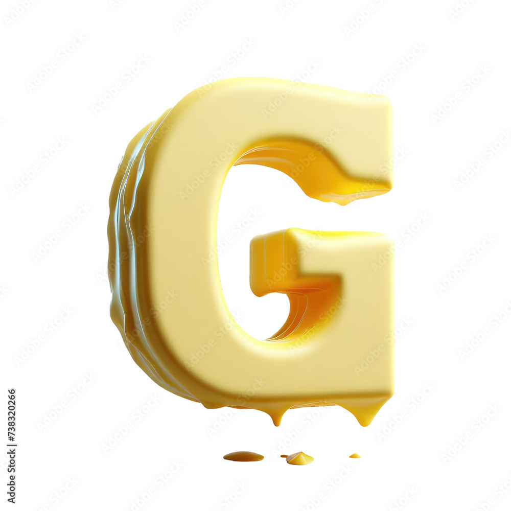 Isolated 3D Letter on a Clear PNG Canvas Generative AI Isolated 3D Letter on a Clear PNG Canvas Generative AI