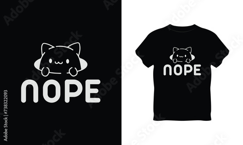 nope funny t shirt, nope funny typography vector