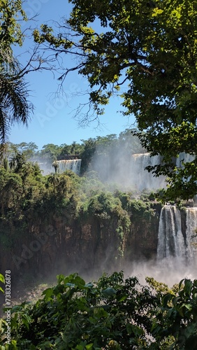 view of the wonderful iguazu waterfalls
