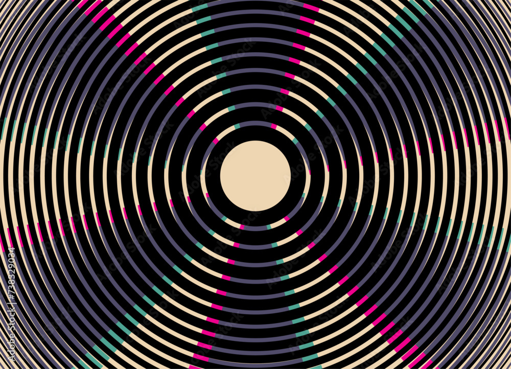 Abstract pattern of rings. Fashionable vector background with shimmers. pattern in retro style Abstract pattern of rings. Fashionable vector background with shimmers. pattern in retro style