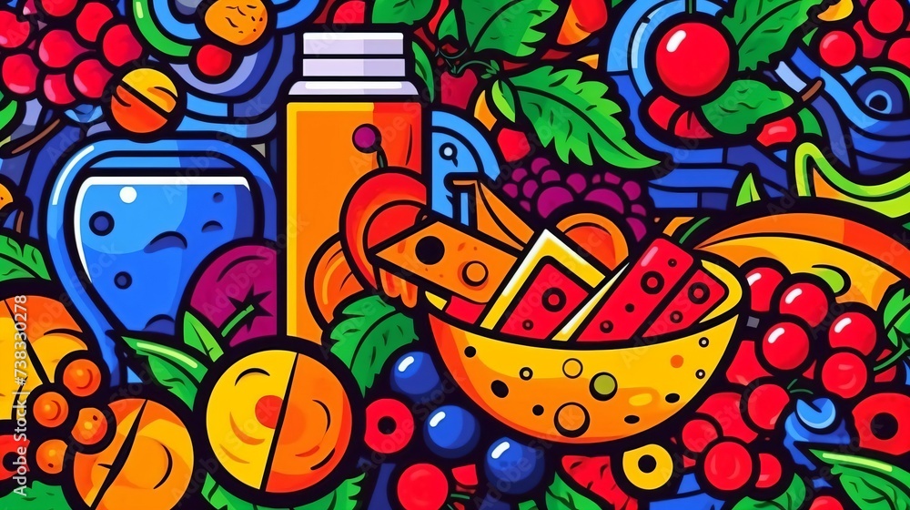 pattern with fruits pattern with fruits