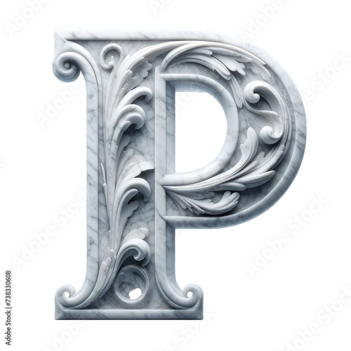 Isolated 3D Letter on a Clear PNG Canvas Generative AI
