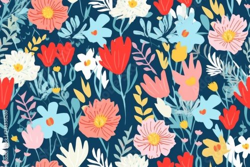 Flower Seamless Pattern, Design for fashion, fabric, textile