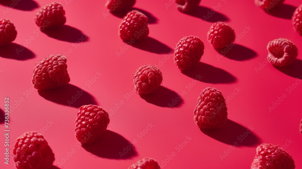 fresh soft red raspberries on unicolor background generative ai fresh soft red raspberries on unicolor background generative ai