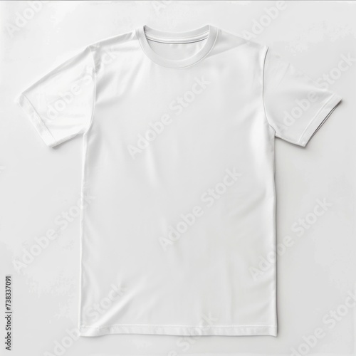White Blank T-shirt Template on White Background. Mockup for Print and Advertising © Creative Journey