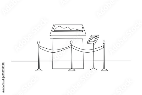 Displays of ancient property in a museum. International museum day, historical museum concept, Vector museum background.