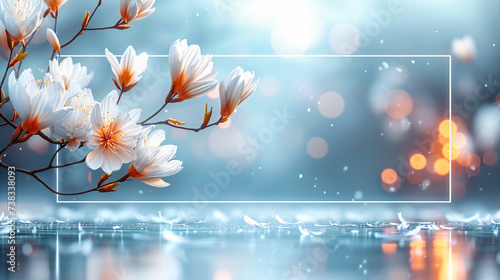 Blossoming tree in spring, concept of natures beauty and renewal, vibrant and sunny floral scene