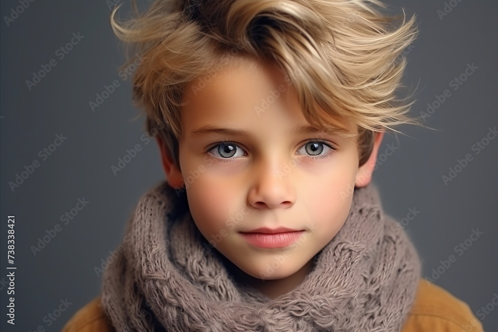 Portrait of a cute little boy with blond hair and blue eyes Portrait of a cute little boy with blond hair and blue eyes