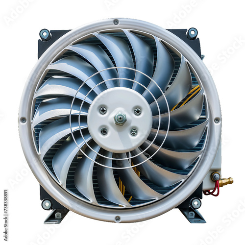 Air conditioner fan motor, transparent background, isolated image, generative AI
