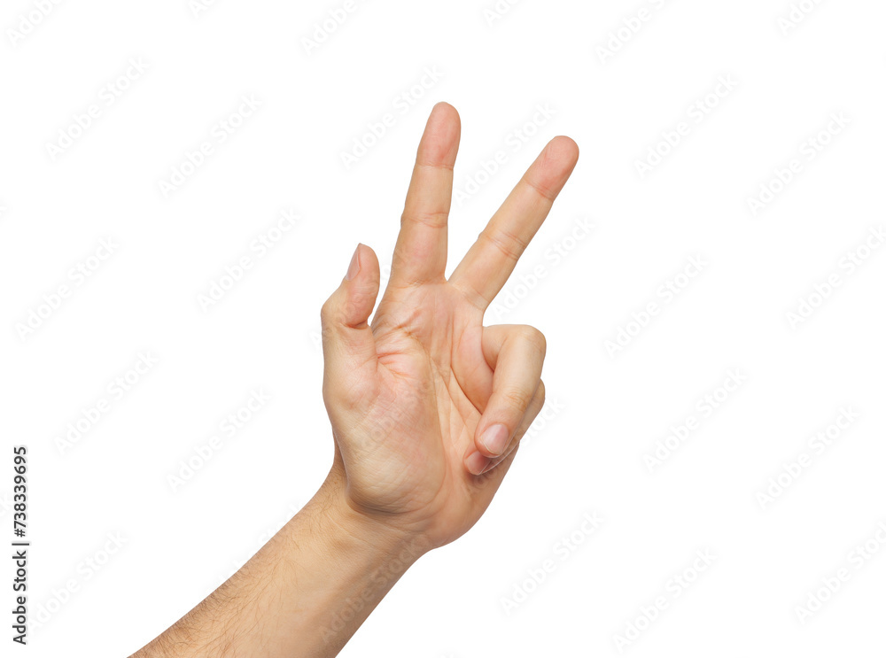 Man's hand isolated on white background Man's hand isolated on white background