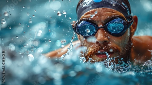 Competitive men's swimmer r...