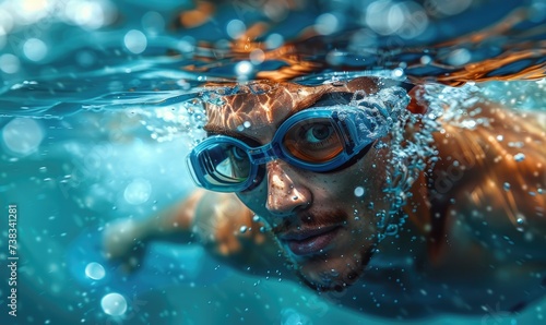 Competitive men's swimmer r...