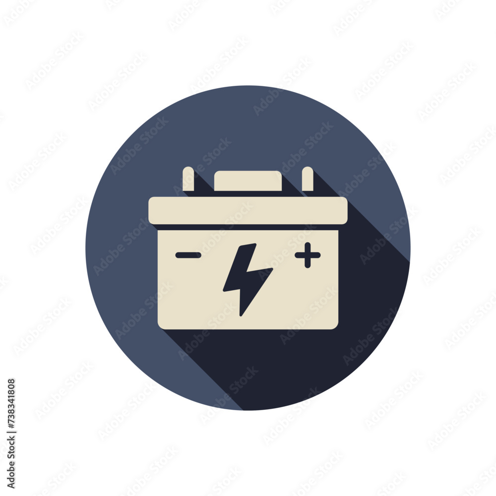 Car battery flat style vector icon. Battery illustration. Car battery flat style vector icon. Battery illustration.